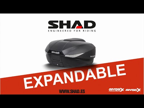 Top Case Extensible SH58X Shad moto : , top case de moto